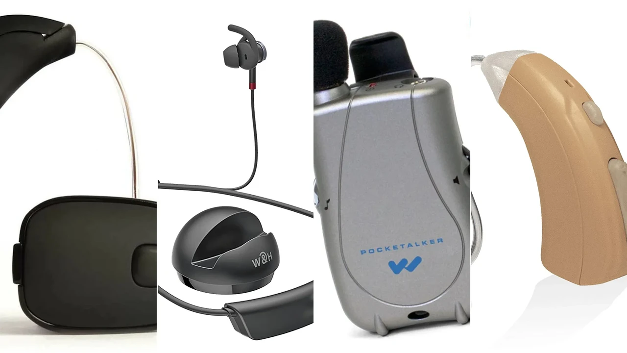 Close up on a plate of mashed potatoes, topped with baked pork chops with cream of mushroom soup, and a side of green beans.